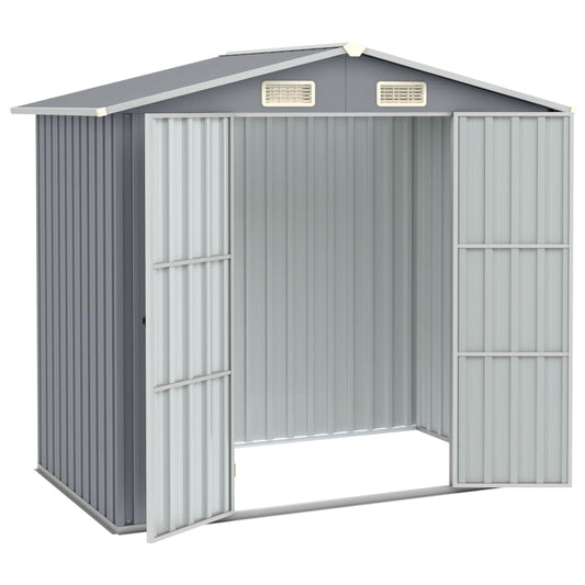 Geräteschuppen, Gartenschrank Wetterfest, Gerätehaus, Gerätehaus metall, Outdoor schrank, Verzinkter Stahl, vidaXL, 2
