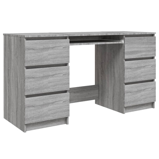 vidaXL - Schreibtisch Grau Sonoma 140x50x77 cm Holzwerkstoff