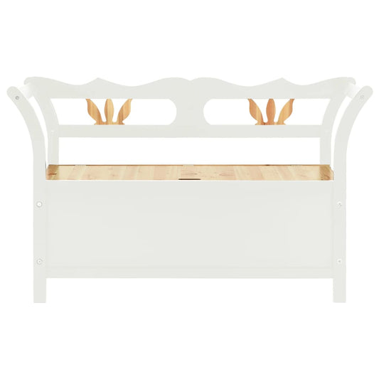 vidaXL - Sitzbank, und Rückenlehne, Bank zum Sitzen, 107x45x75,5 cm, Tragfähigkeit 110 kg, Massivholz Tanne, Weiß, 12