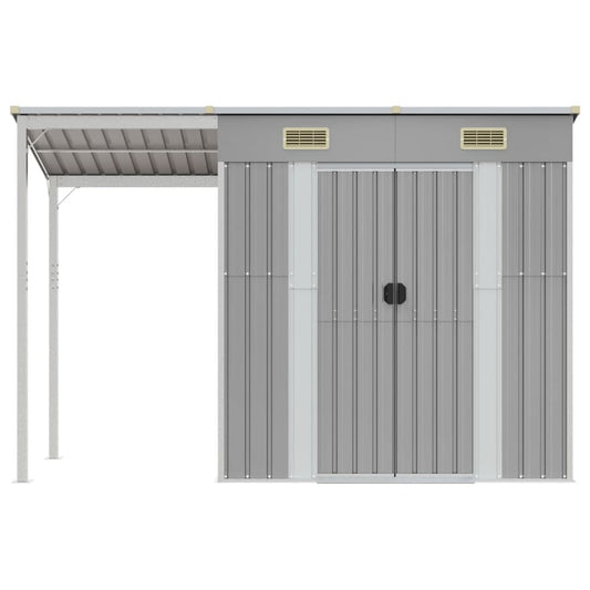 Geräteschuppen, Gartenschrank Wetterfest, Gerätehaus metall, Gartenhaus mit Schleppdach, Outdoor schrank, Stahl, vidaXL, 2