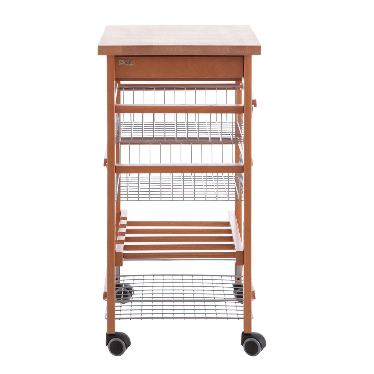 Küchenwagen, mit arbeitsplatte, Flaschenregal, Rollwagen küche, Küchenrollwagen, Küchenwagen holz, Kirsche, Arit Arturo, 5