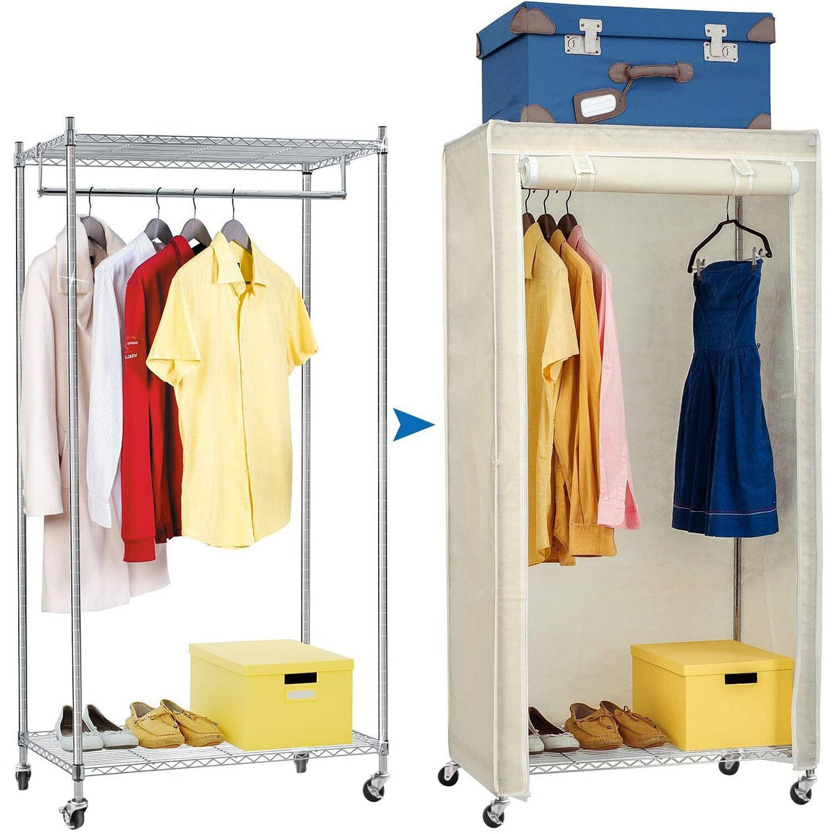 Kleiderständer, Stoffschrank, Faltschrank, Stoff Kleiderschrank, Kleiderschrank Stoff, Stoffkleiderschrank Stabil, f