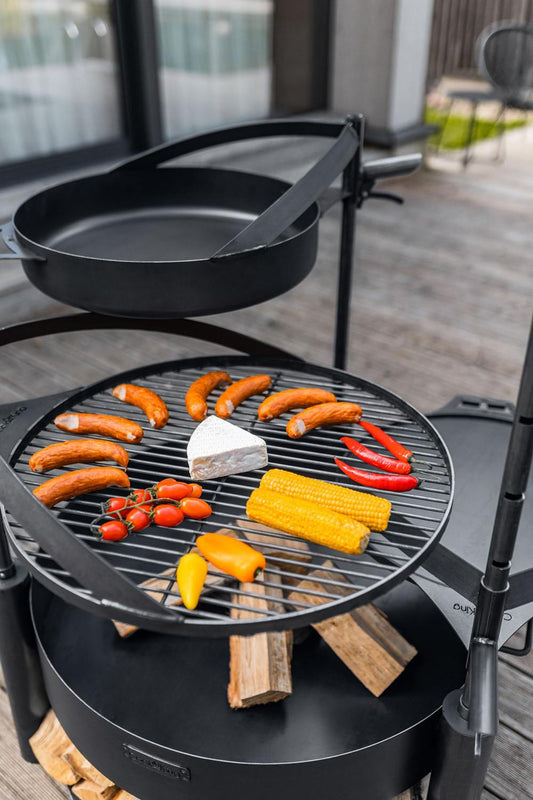 Rost aus natürlichem Stahl mit einem Griff für Feuerschale MONTANA X | Dia. 60 cm, Cook King