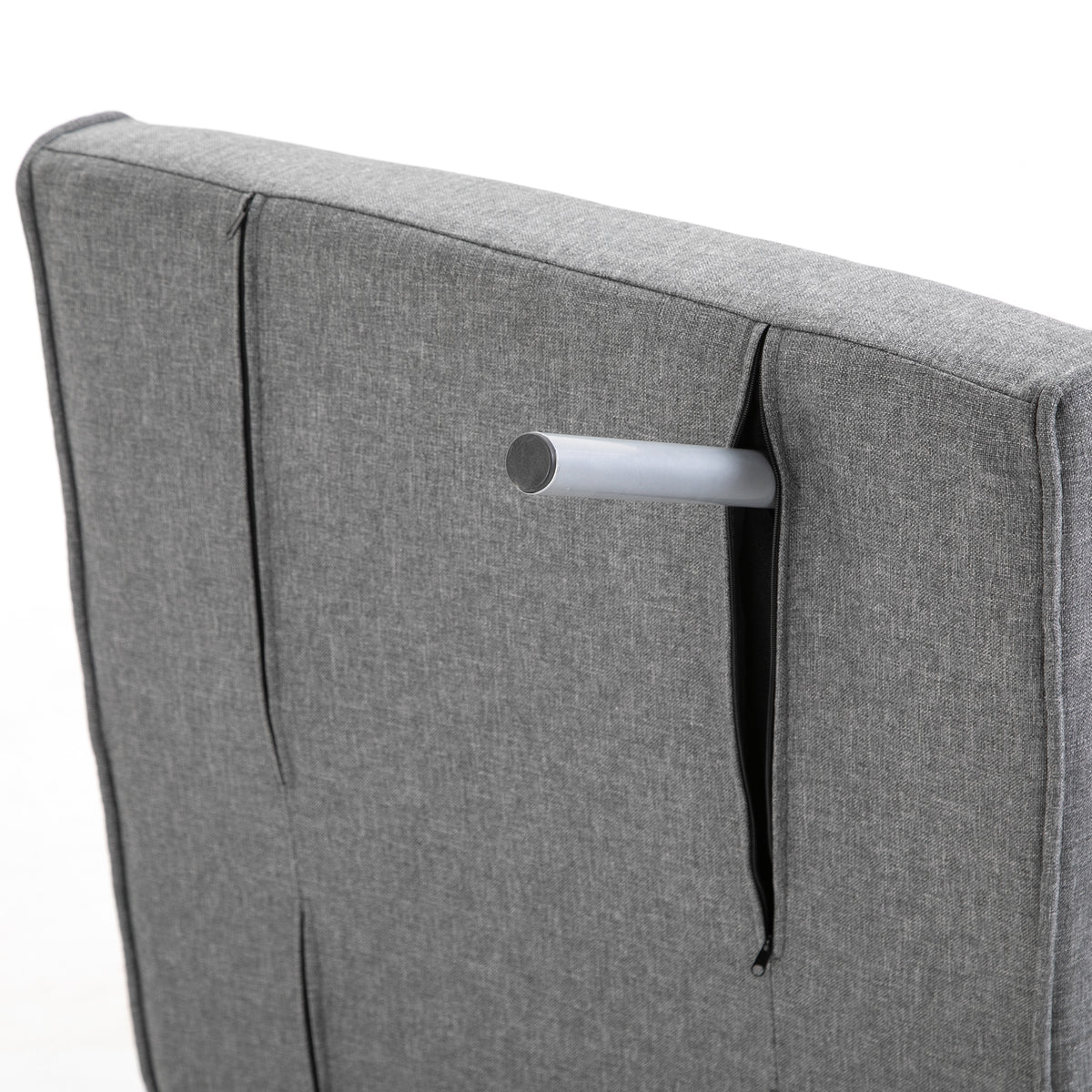 HOMCOM – 3-in-1-Schlafsessel mit 5-fach verstellbarer Rückenlehne und Armlehnen, 65 × 69 × 80 cm, Grau