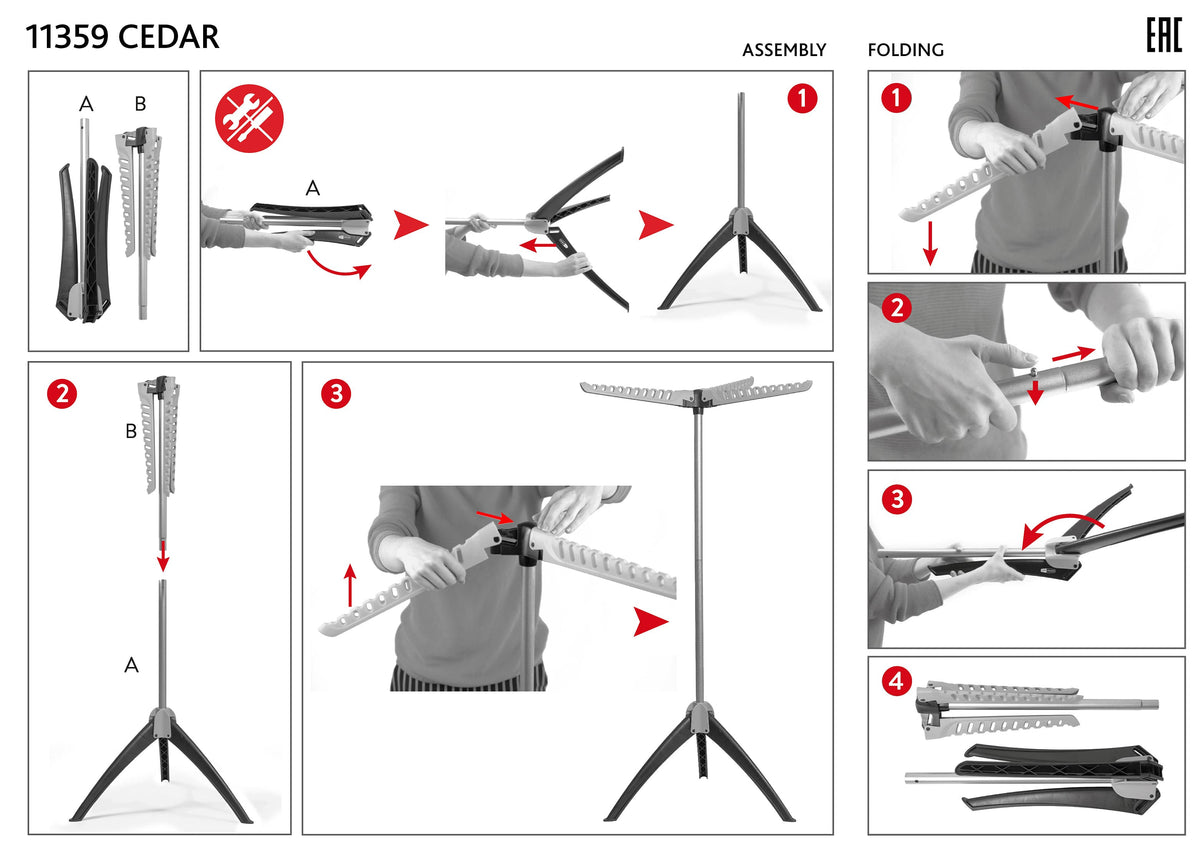 art moon Cedar 11359 - Wäscheständer für Kleiderbügel Manual