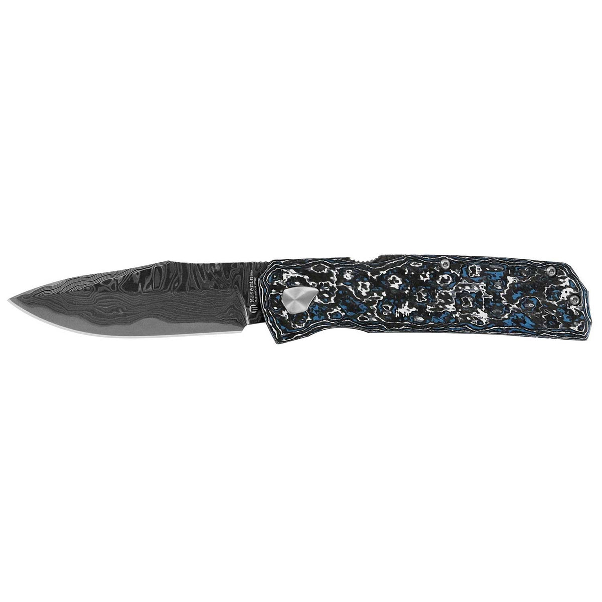 Maserin Power 502 – Limitiertes Gentleman-Klappmesser aus Magnacore-Damaststahl mit Fatcarbon®-Griff