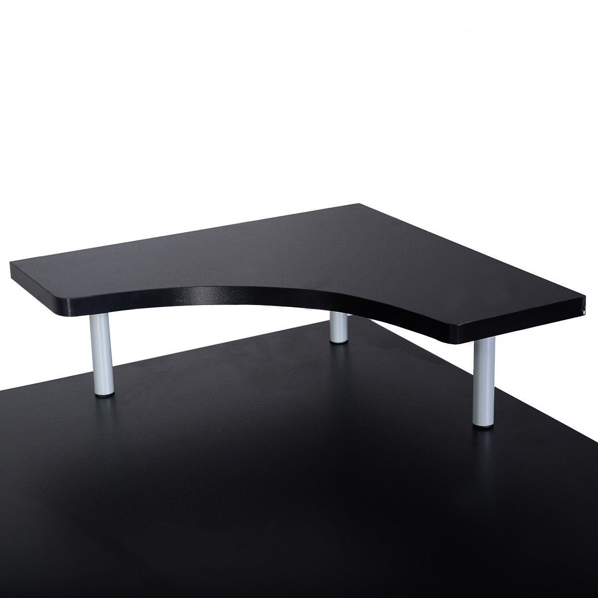Costway - Schreibtisch Computertisch Bürotisch PC Tisch mit Druckerablage,Tastaturauszug-black