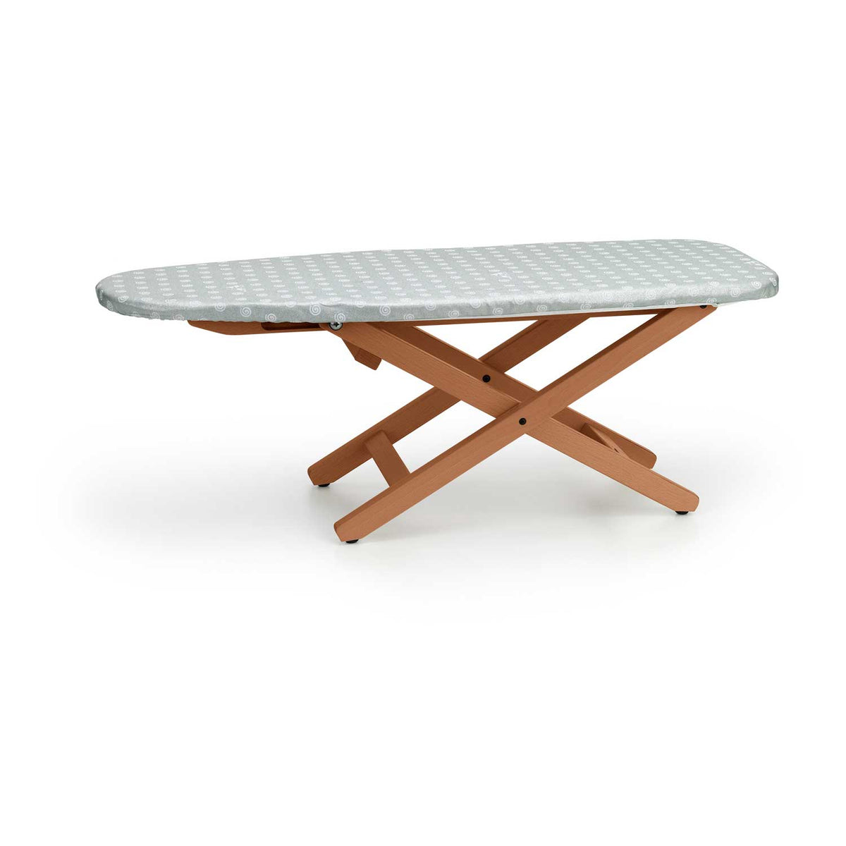Bügeltisch MINISTYRO, Tisch-Bügeltisch, klappbar, höhenverstellbar, Arbeitsfläche 82 x 33 cm - Farbe Kirsche
