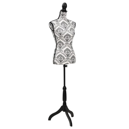 Damenbüste Schneiderpuppe Torso Schwarz Weiß, vidaXL, 1