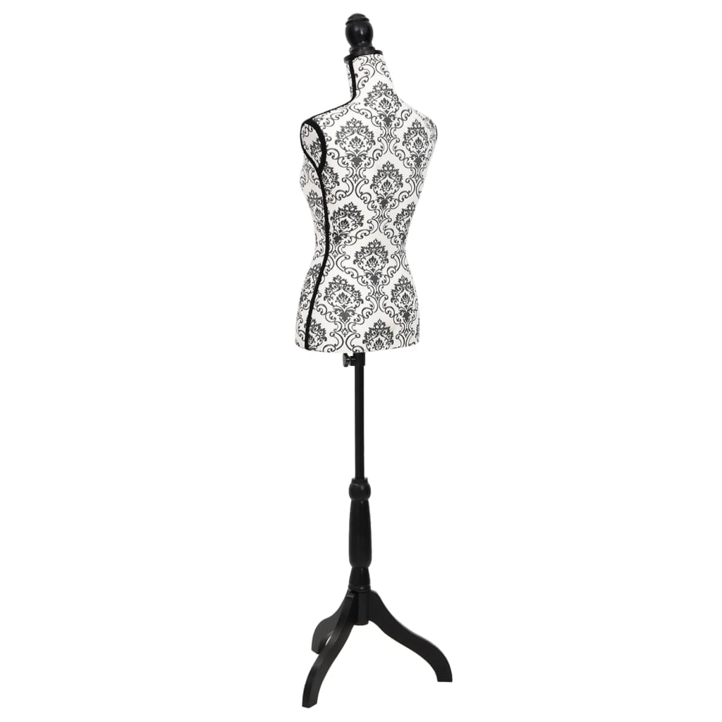 Damenbüste Schneiderpuppe Torso Schwarz Weiß, vidaXL, 4