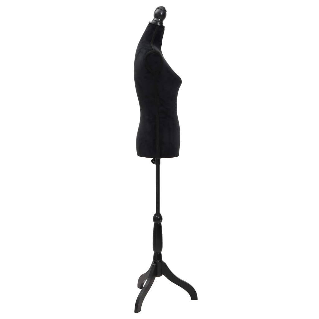 Damenbüste Schneiderpuppe Büste Torso Angezogen Mannequin Schwarz, vidaXL, 3