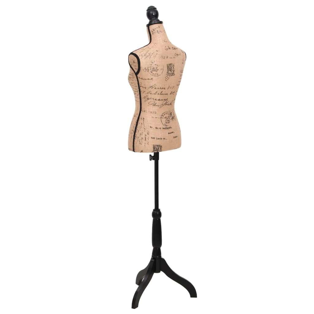 Damenbüste Schneiderpuppe Büste Torso Angezogen Mannequin Jute, vidaXL, 4