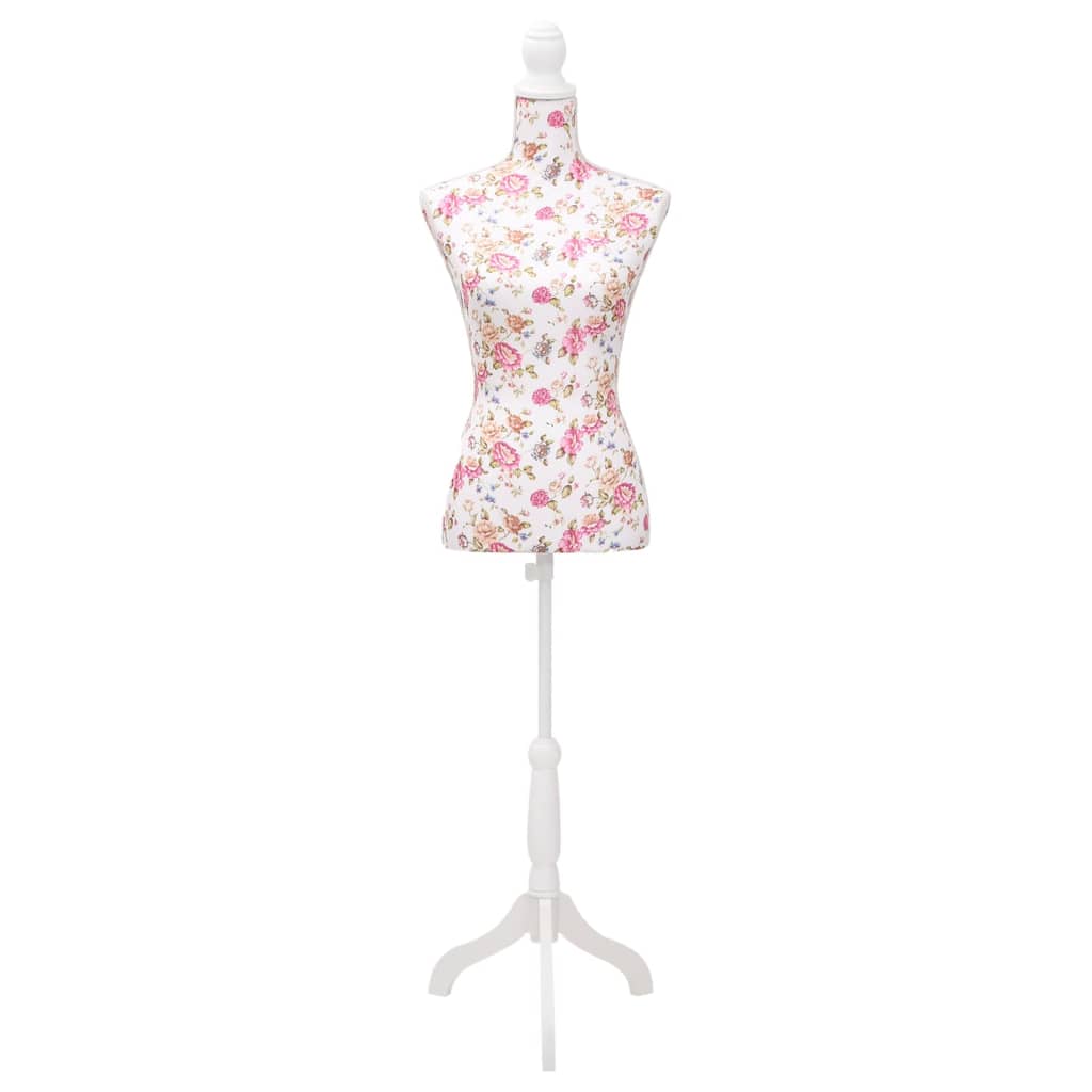 Damenbüste Schneiderpuppe Büste Torso Mannequin Baumwolle Weiß Rose, vidaXL, 2