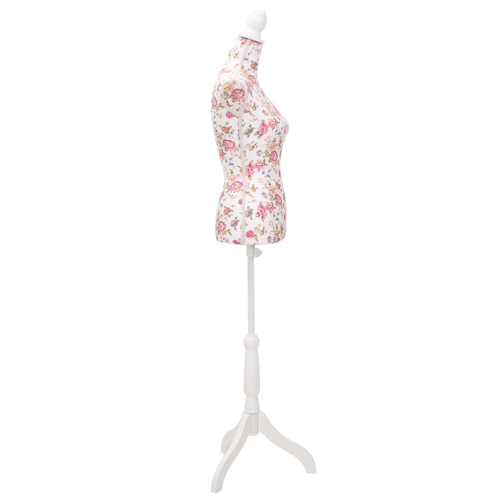 Damenbüste Schneiderpuppe Büste Torso Mannequin Baumwolle Weiß Rose, vidaXL, 3