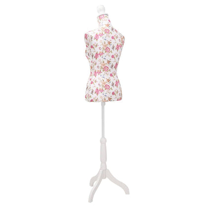 Damenbüste Schneiderpuppe Büste Torso Mannequin Baumwolle Weiß Rose, vidaXL, 4