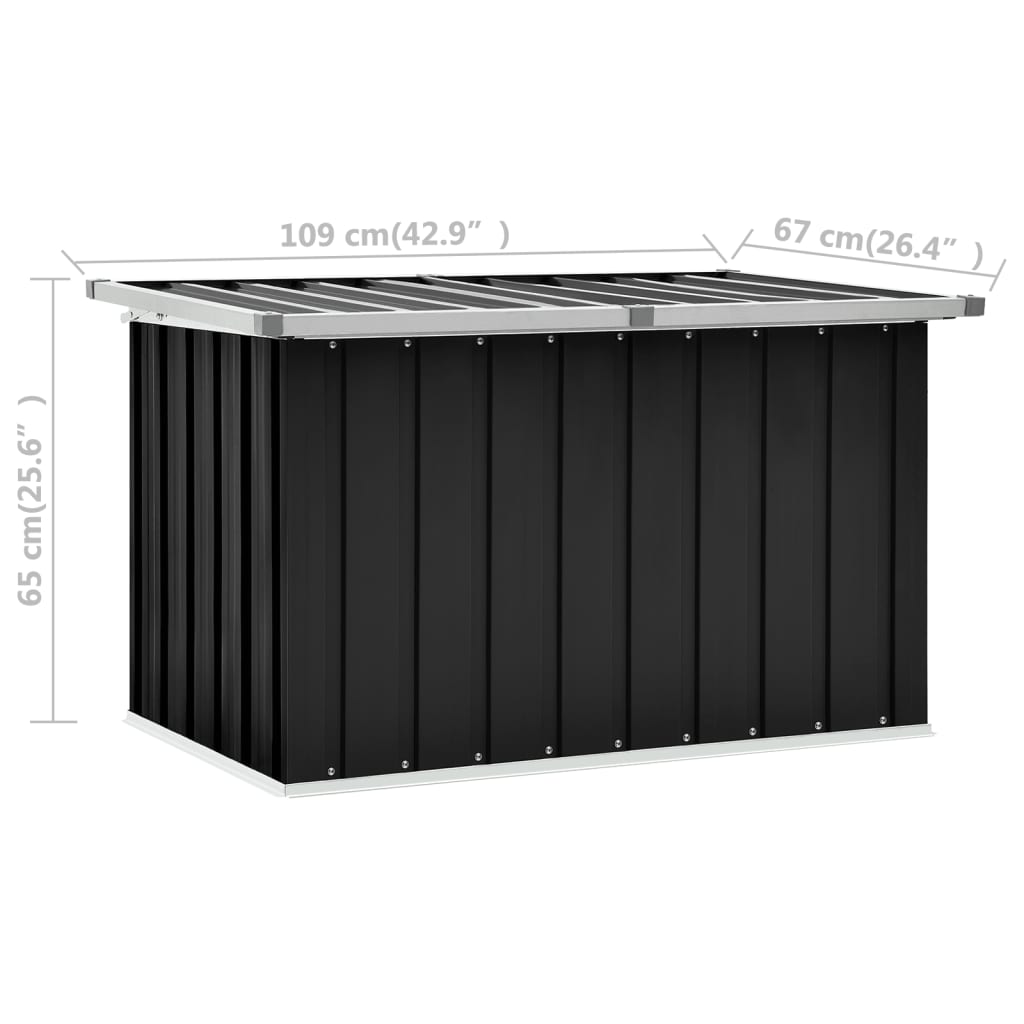 vidaXL Gartenbox Anthrazit 109x67x65 cm