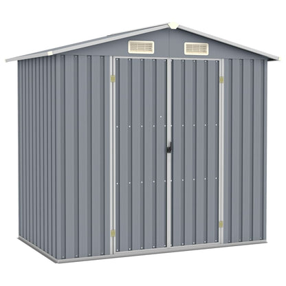 Geräteschuppen, Gartenschrank Wetterfest, Gerätehaus, Gerätehaus metall, Outdoor schrank, Verzinkter Stahl, vidaXL, 1