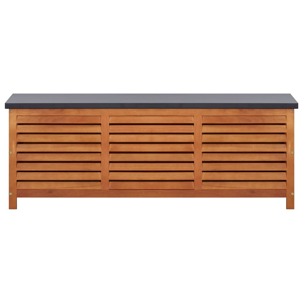 vidaXL – Gartenbox aus massivem Eukalyptusholz und Metall, 150 × 50 × 55 cm
