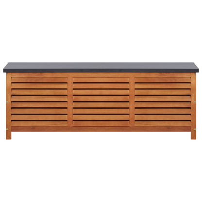 vidaXL – Gartenbox aus massivem Eukalyptusholz und Metall, 150 × 50 × 55 cm