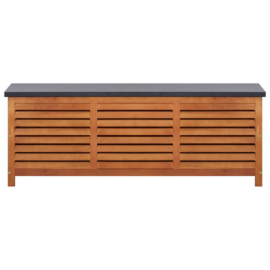 vidaXL – Gartenbox aus massivem Eukalyptusholz und Metall, 150 × 50 × 55 cm