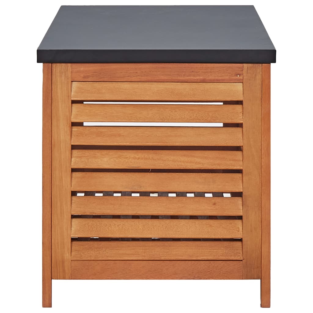 vidaXL – Gartenbox aus massivem Eukalyptusholz und Metall, 150 × 50 × 55 cm