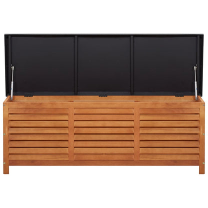 vidaXL – Gartenbox aus massivem Eukalyptusholz und Metall, 150 × 50 × 55 cm