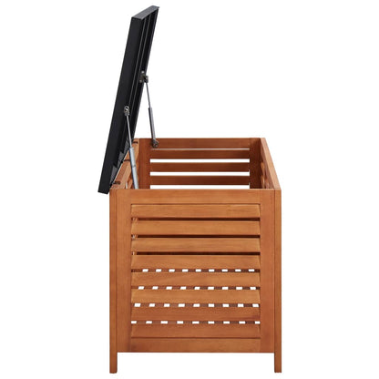 vidaXL – Gartenbox aus massivem Eukalyptusholz und Metall, 150 × 50 × 55 cm