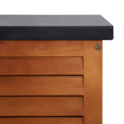 vidaXL – Gartenbox aus massivem Eukalyptusholz und Metall, 150 × 50 × 55 cm