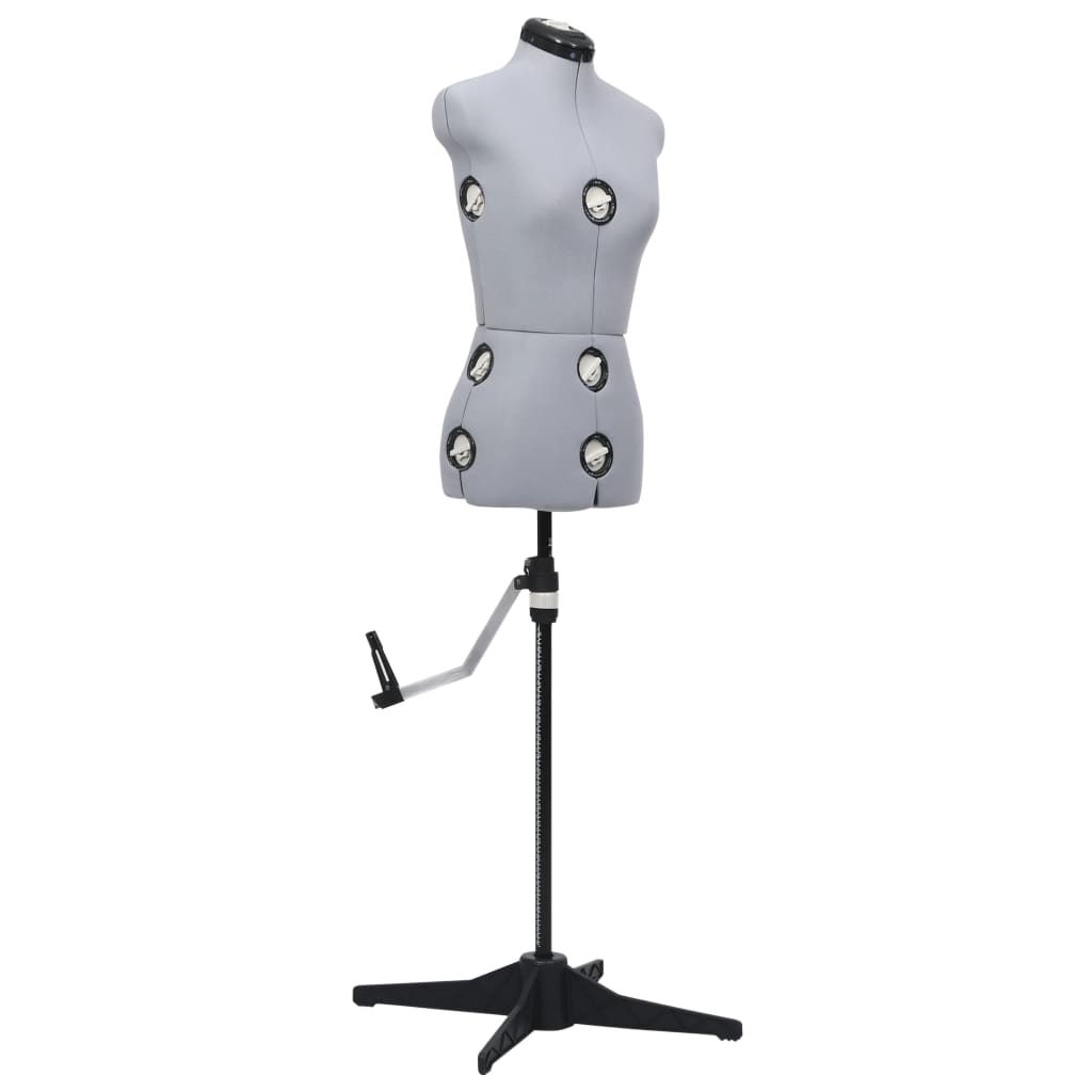 Schneiderpuppe Verstellbar Weiblich Grau S Größe 33-40, vidaXL, 1