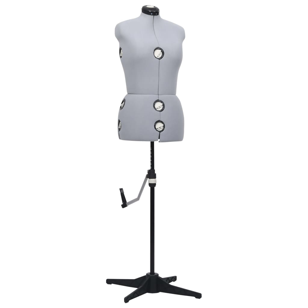 Schneiderpuppe Verstellbar Weiblich Grau M Größe 40-46, vidaXL, 1