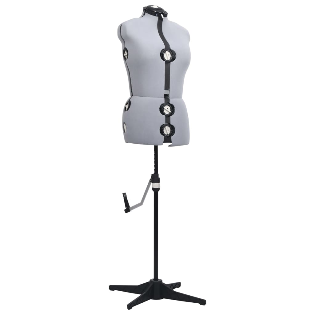 Schneiderpuppe Verstellbar Weiblich Grau M Größe 40-46, vidaXL, 2