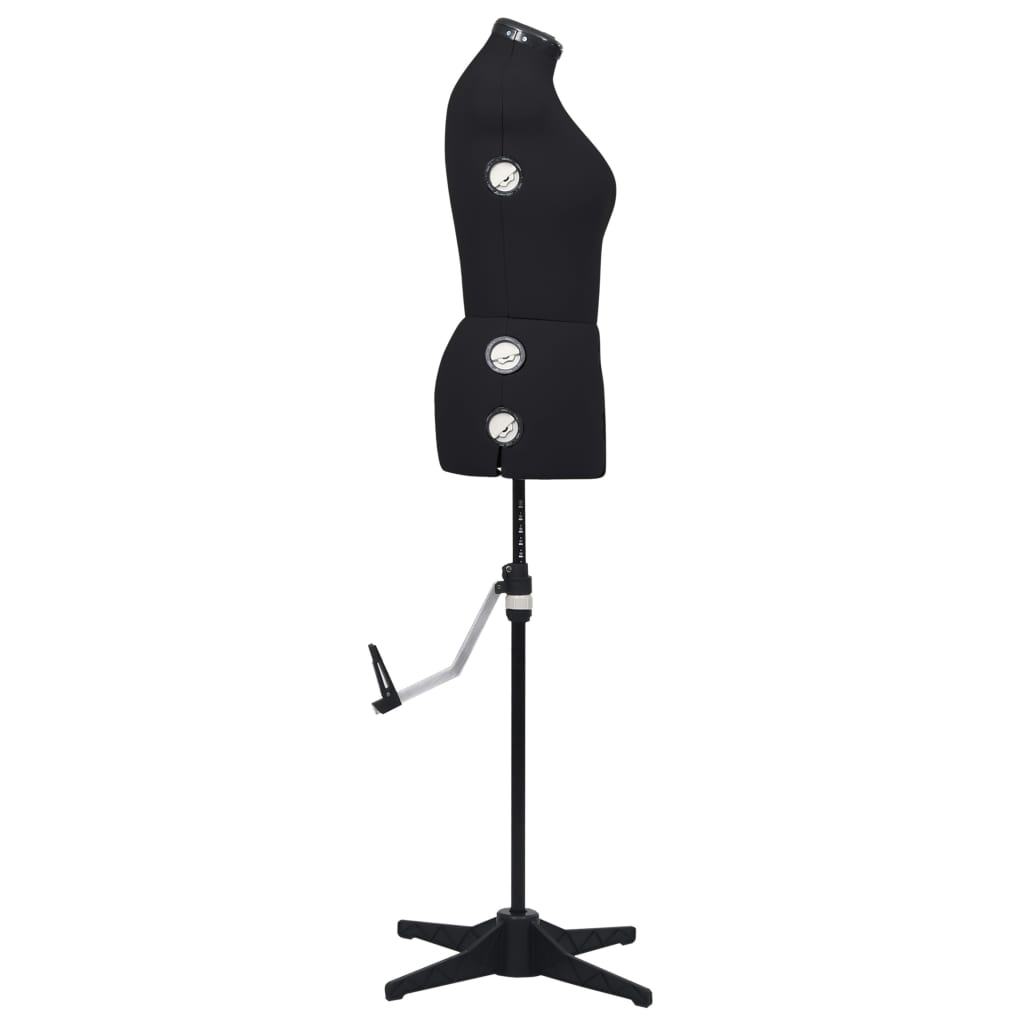 Schneiderpuppe Verstellbar Weiblich Schwarz M Größe 40-46, vidaXL, 4