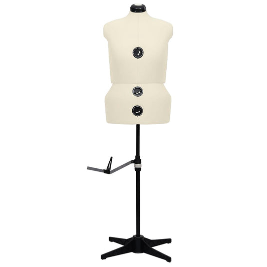 Schneiderpuppe Verstellbar Weiblich Creme L Größe 44-50, vidaXL, 2