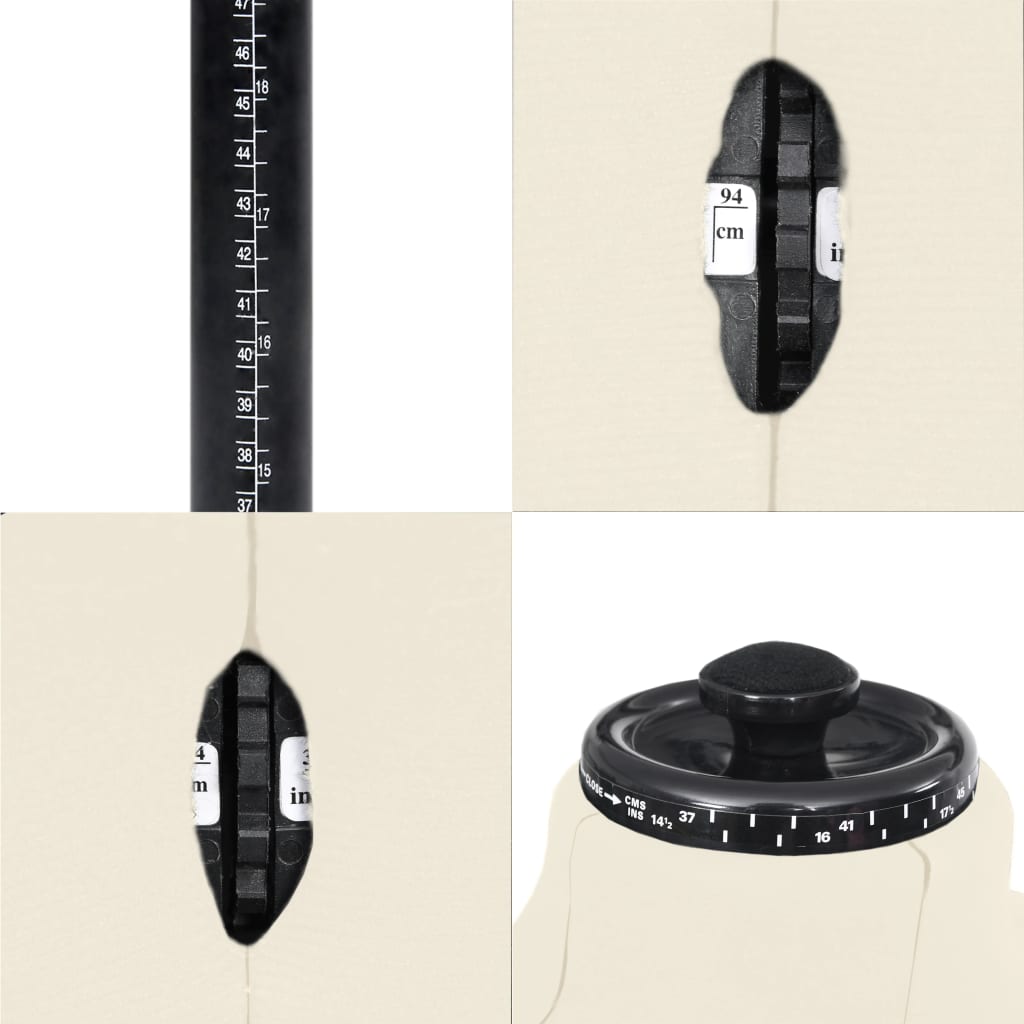 Schneiderpuppe Verstellbar Männlich Creme Größe 37-45, vidaXL, 6