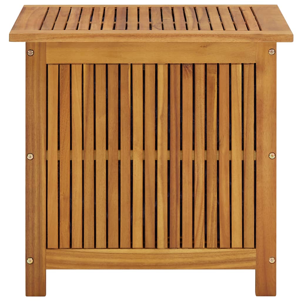 vidaXL - Gartenbox, 60x50x58 cm, Gartenschrank Holz, Gartentruhe, Sitzbank mit Stauraum, Garten Aufbewahrungsbox, Akazien-Massivholz mit Ölfinish