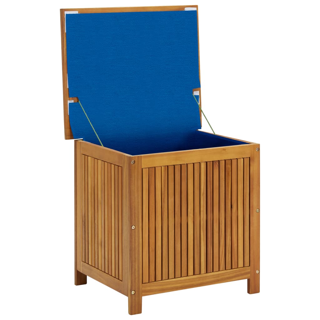 vidaXL - Gartenbox, 60x50x58 cm, Gartenschrank Holz, Gartentruhe, Sitzbank mit Stauraum, Garten Aufbewahrungsbox, Akazien-Massivholz mit Ölfinish