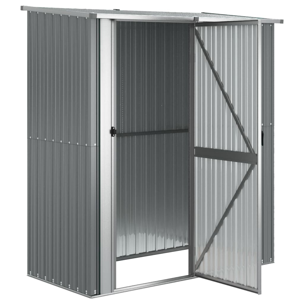Geräteschuppen, Gerätehaus, Gartenschrank Wetterfest, Gerätehaus metall, Outdoor schrank, Verzinkter Stahl, Grau, vidaXL, 2