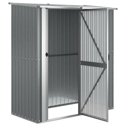 Geräteschuppen, Gerätehaus, Gartenschrank Wetterfest, Gerätehaus metall, Outdoor schrank, Verzinkter Stahl, Grau, vidaXL, 2