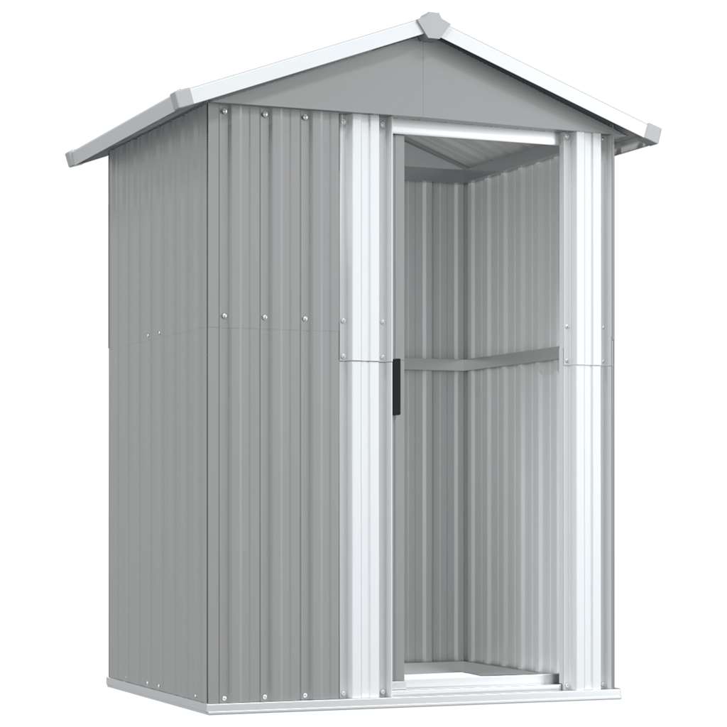 Geräteschuppen, Gerätehaus, Gartenschrank Wetterfest, Gerätehaus metall, Outdoor schrank, Verzinkter Stahl, Grau, vidaXL, 2