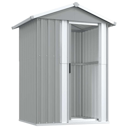 Geräteschuppen, Gerätehaus, Gartenschrank Wetterfest, Gerätehaus metall, Outdoor schrank, Verzinkter Stahl, Grau, vidaXL, 2