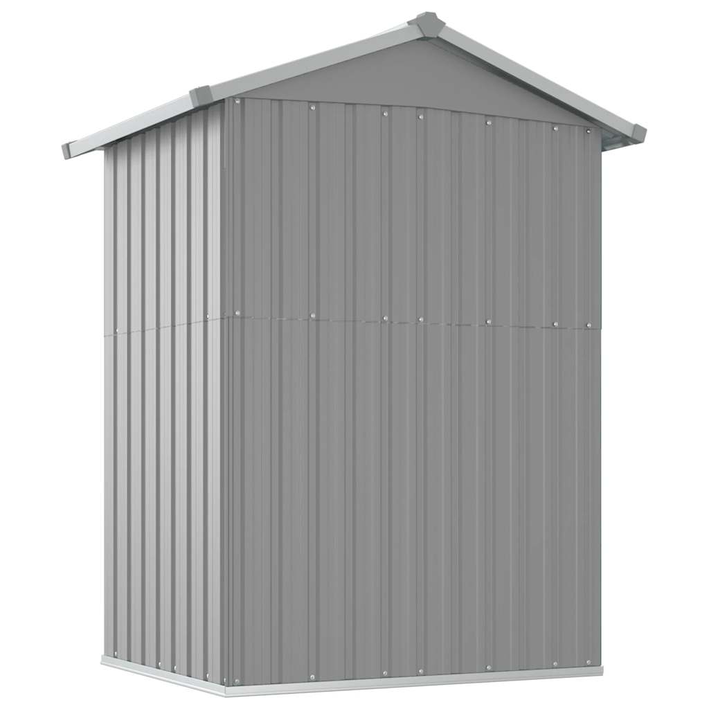 Geräteschuppen, Gerätehaus, Gartenschrank Wetterfest, Gerätehaus metall, Outdoor schrank, Verzinkter Stahl, Grau, vidaXL, 4