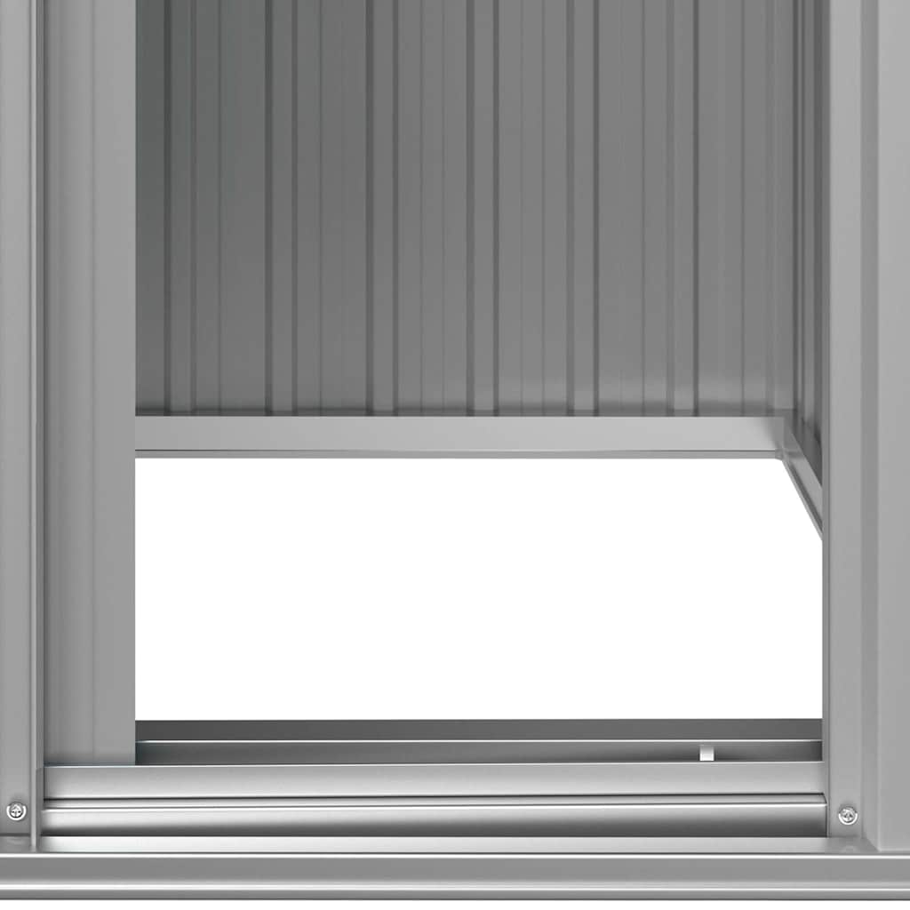 Geräteschuppen, Gerätehaus, Gartenschrank Wetterfest, Gerätehaus metall, Outdoor schrank, Verzinkter Stahl, Grau, vidaXL, 5