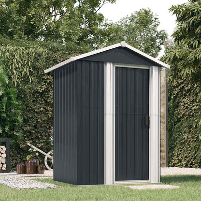 Geräteschuppen, Gerätehaus, Gartenschrank Wetterfest, Gerätehaus metall, Outdoor schrank, Verzinkter Stahl, vidaXL, 1