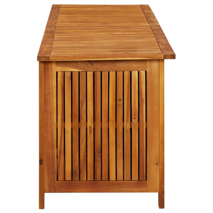 vidaXL – Garten-Aufbewahrungsbox aus massivem Akazienholz, 175 × 50 × 58 cm, mit wasserfester Innentasche