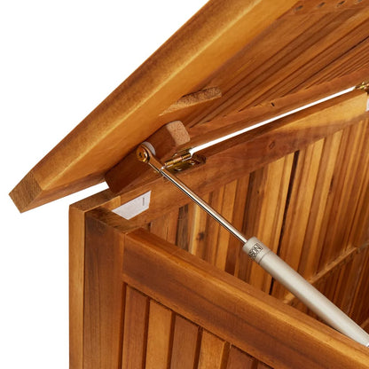 vidaXL – Garten-Aufbewahrungsbox aus massivem Akazienholz, 175 × 50 × 58 cm, mit wasserfester Innentasche