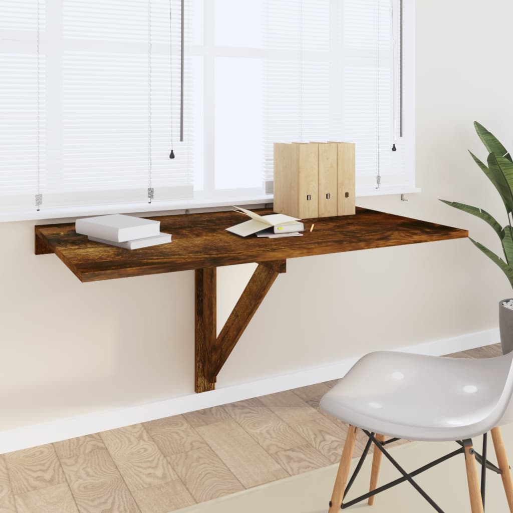 vidaXL – Wandklapptisch aus Holzwerkstoff, 100 × 60 × 56 cm, Räuchereiche