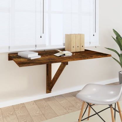 vidaXL – Wandklapptisch aus Holzwerkstoff, 100 × 60 × 56 cm, Räuchereiche
