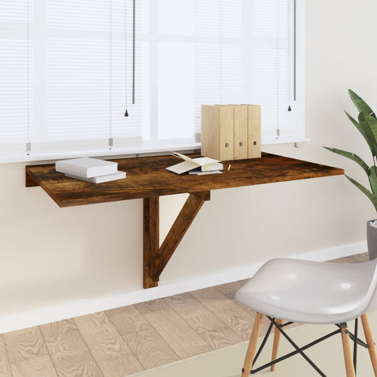 vidaXL – Wandklapptisch aus Holzwerkstoff, 100 × 60 × 56 cm, Räuchereiche