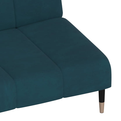 vidaXL Schlafsofa 2-Sitzer Blau Samt