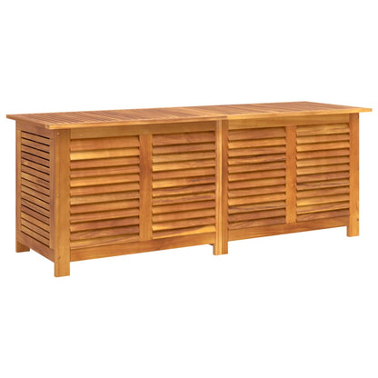 vidaXL – Gartenbox aus massivem Akazienholz mit wasserfester Innentasche, 150 × 50 × 56 cm